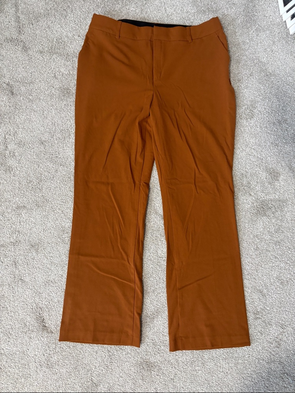 Nine West Rust Brown Straight-Leg Dress Pants